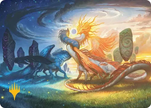 Celestial Reunion Art Card - Gold Stamped Planeswalker Symb