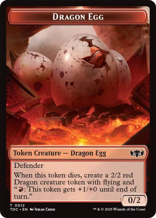 Dragon Egg // Dragon (0013) Double-Sided Token