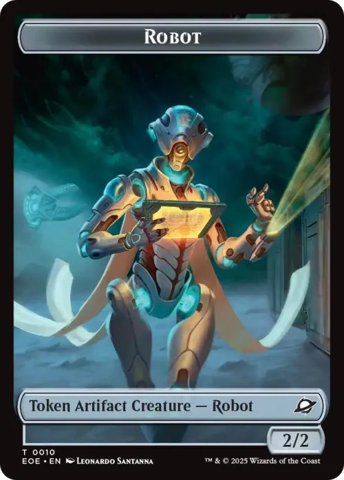 Robot // Emblem - Tezzeret, Cruel Captain Double-Sided Token - Foil