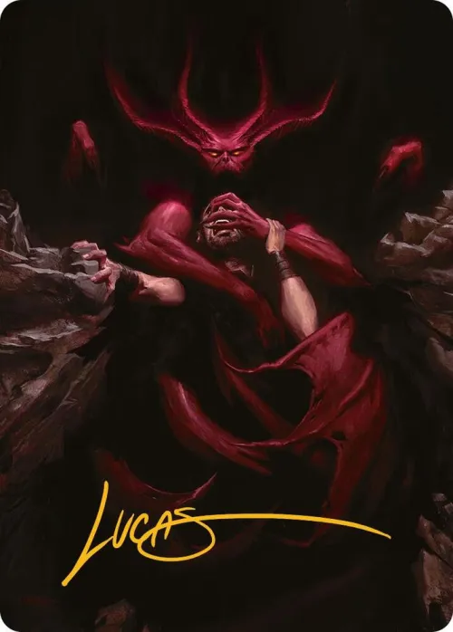 Infernal Grasp Art Card - Gold Stamped Signature