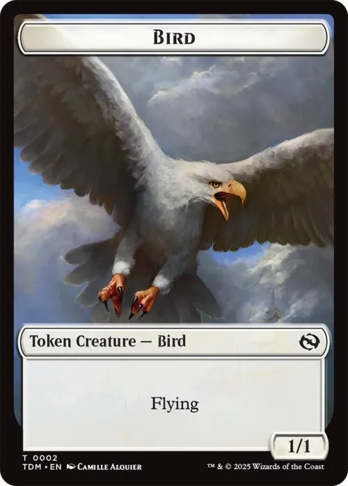 Bird // Monk Double-Sided Token - Foil