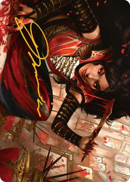 Blood Artist Art Card - Gold Stamped Signature