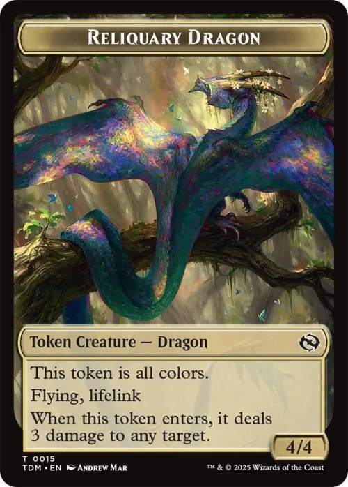 Reliquary Dragon // Dragon (0011) Double-Sided Token - Foil