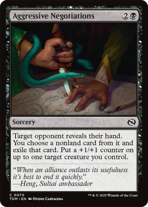 Aggressive Negotiations - Foil