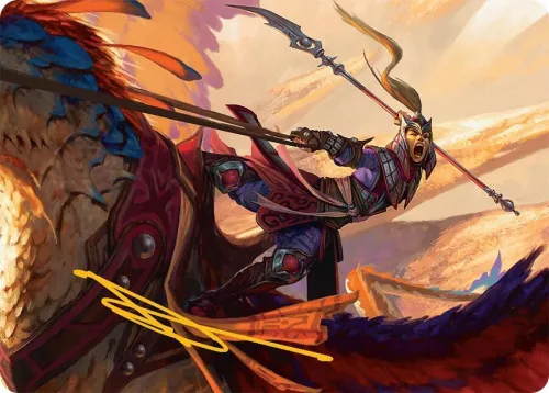 Dragonback Lancer Art Card - Gold Stamped Signature