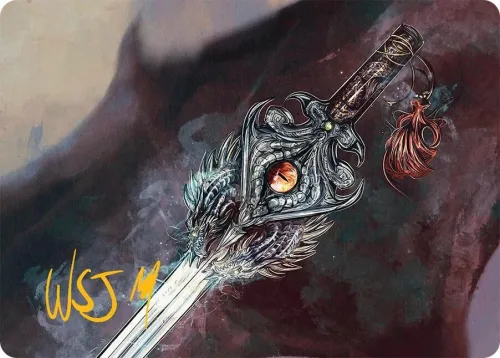 Dragonfire Blade Art Card - Gold Stamped Signature
