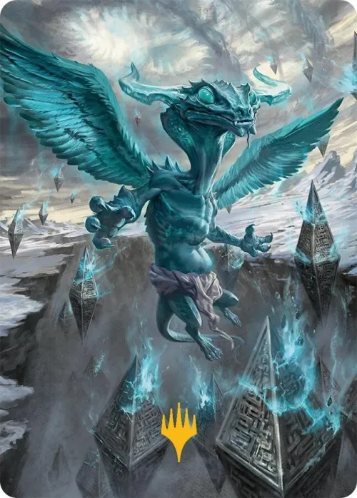 Ugin, Eye of the Storms Art Card - Gold Stamped Planeswalker Symb