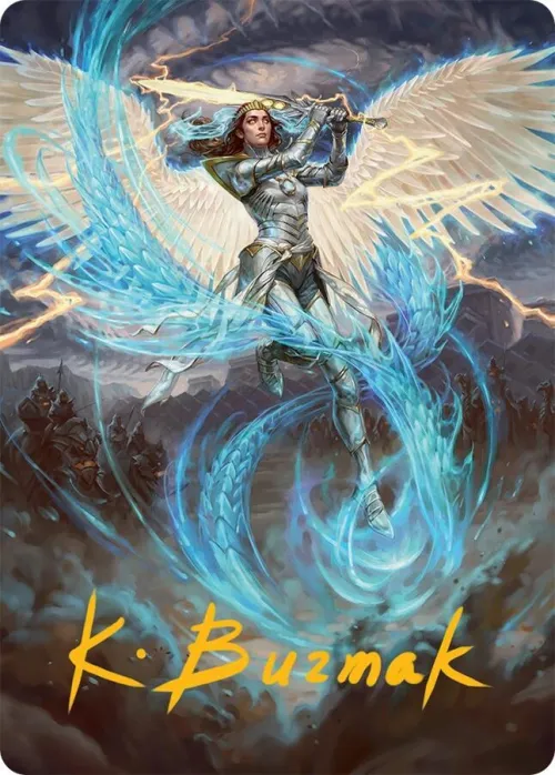 Elspeth, Storm Slayer Art Card - Gold Stamped Signature