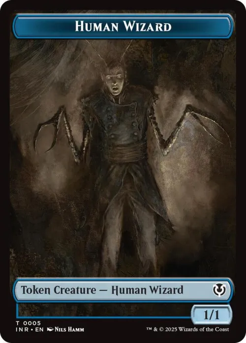 Human Wizard // Emblem - Jace, Unraveler of Secrets Double-Sided Token - Foil