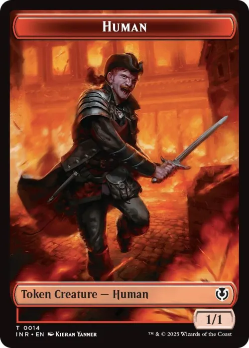 Human (0014) // Emblem - Chandra, Dressed to Kill Double-Sided Token