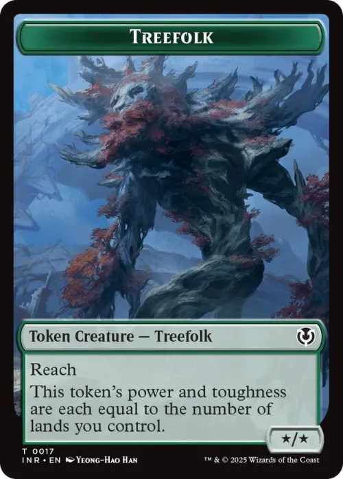 Treefolk // Emblem - Wrenn and Seven Double-Sided Token - Foil