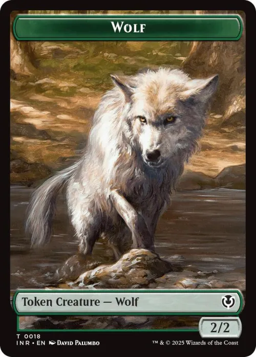 Wolf (0018) // Emblem - Arlinn, Embraced by the Moon Double-Sided Token