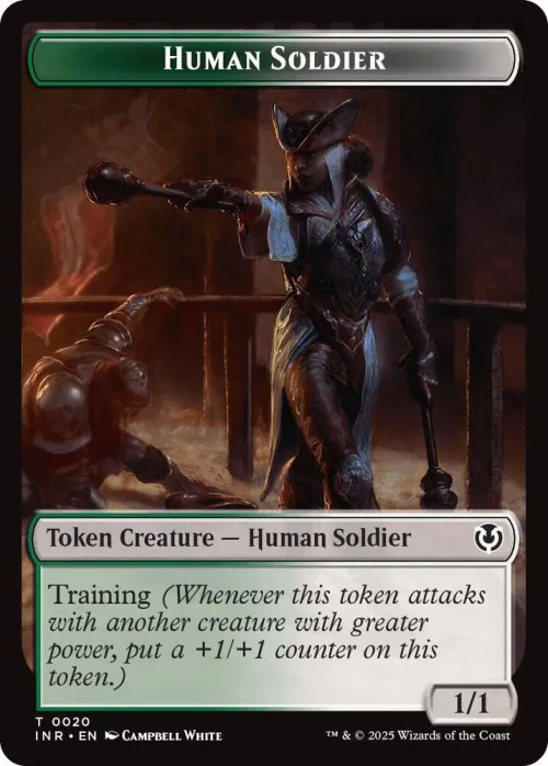 Human Soldier (0020) // Emblem - Tamiyo, Field Researcher Double-Sided Token