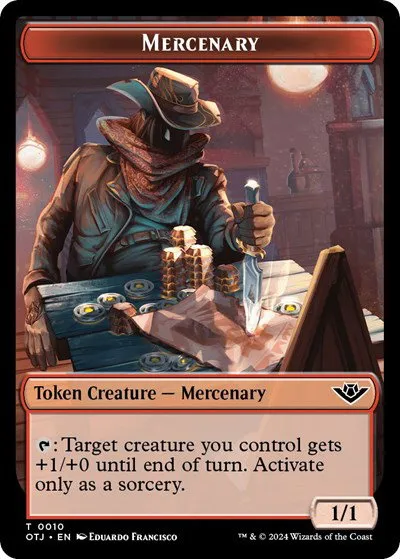 Mercenary // Blood Double-Sided Token - Foil Mercenary Blood Double Si