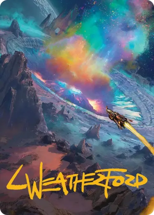Meteor Crater Art Card - Gold Stamped Signature