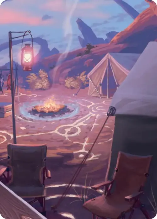 Chocobo Camp Scene Art Card - Normal Chocobo Camp Scene Art 