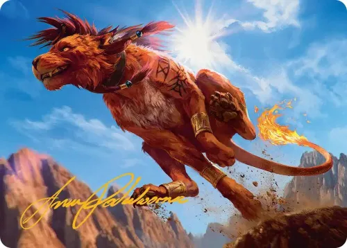 Red XIII, Proud Warrior Art Card - Gold Stamped Signature