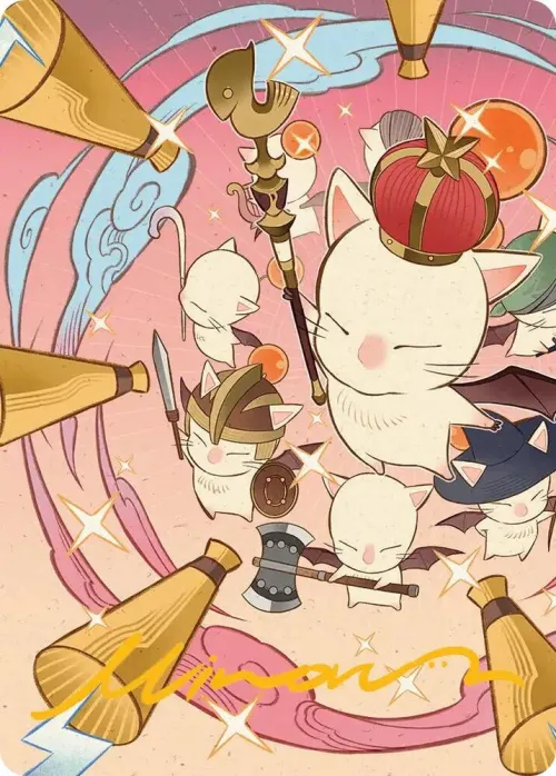 Summon: Good King Mog XII Art Card - Gold Stamped Signature
