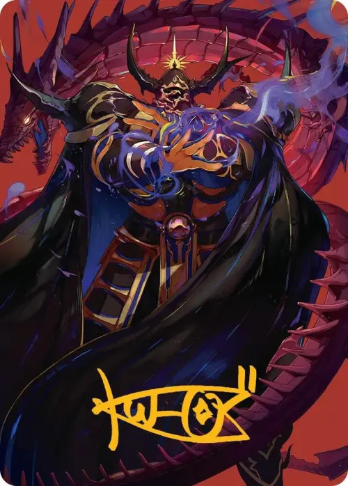 Golbez, Crystal Collector Art Card - Gold Stamped Signature
