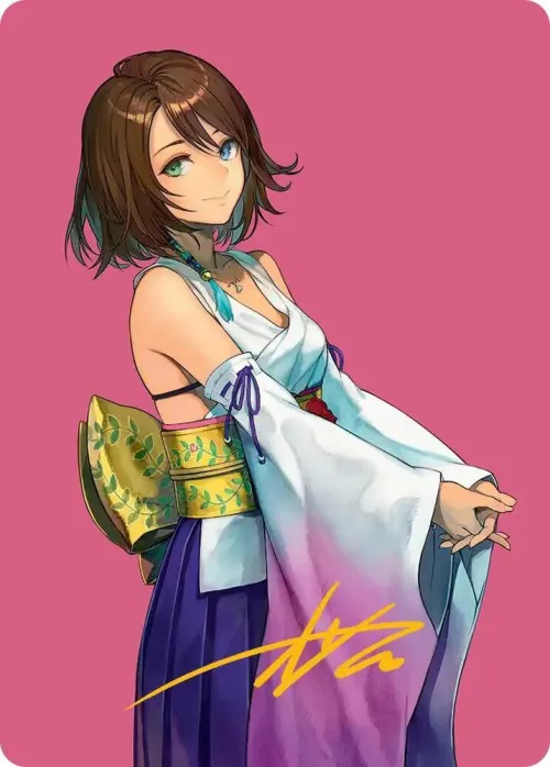 Yuna, Hope of Spira Art Card - Gold Stamped Signature