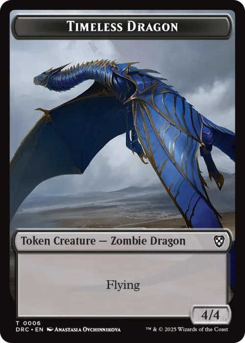 Timeless Dragon // Zombie (0007) Double-Sided Token