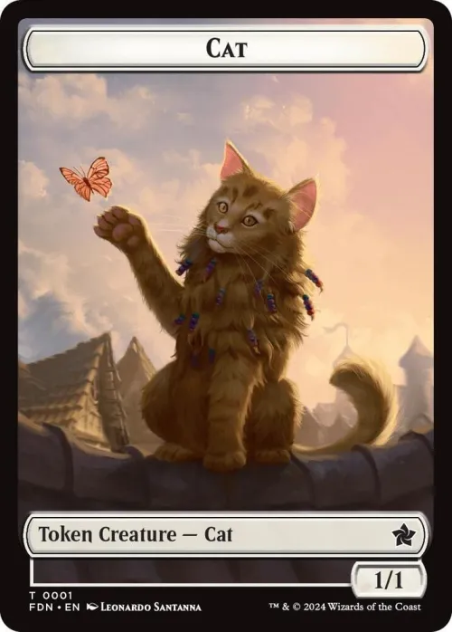 Cat (0001) // Cat (0002) Doubled-Sided Token - Foil