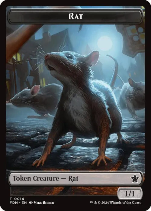 Rat (0014) // Zombie Double-Sided Token - Foil