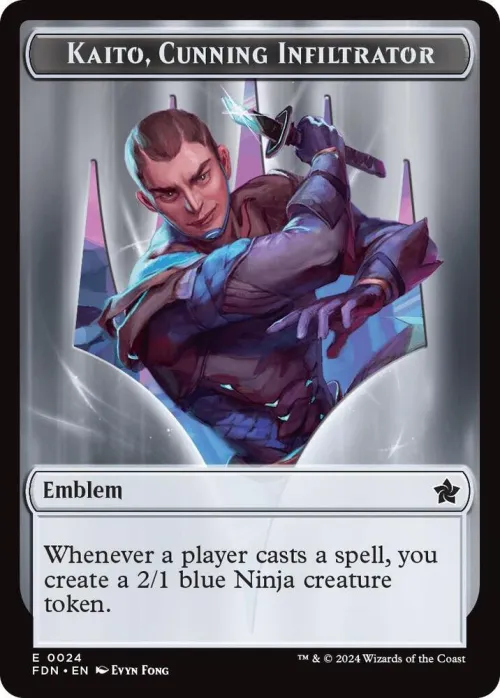 Emblem - Kaito, Cunning Infiltrator // Ninja Doubled-Sided Token - Foil