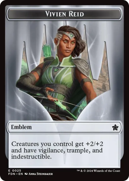 Emblem - Vivien Reid // Elf Warrior Double-Sided Token - Foil