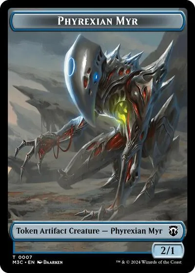 Phyrexian Myr (Ripple Foil) // Servo Double-Sided Token - Ripple Foil