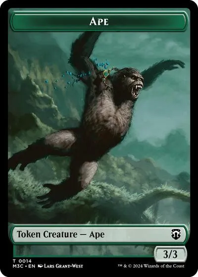Ape (Ripple Foil) // Plant Double-Sided Token - Ripple Foil