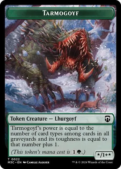 Tarmogoyf (Ripple Foil) // Goblin Double-Sided Token - Ripple Foil
