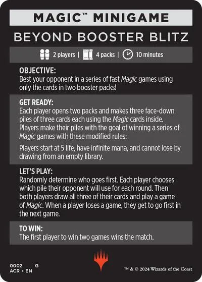 Magic Minigame: Beyond Booster Blitz - Normal Magic Minigame Beyond B
