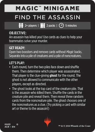 Magic Minigame: Find The Assassin - Normal Magic Minigame Find The