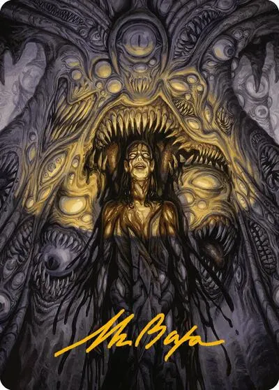 Chthonian Nightmare Art Card - Gold Stamped Signature