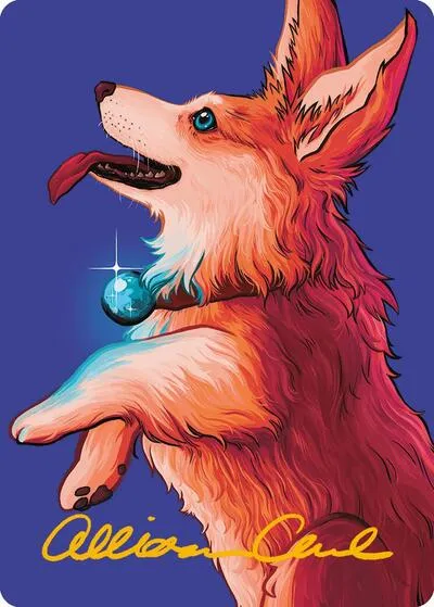 Phelia, Exuberant Shepherd Art Card - Gold Stamped Signature