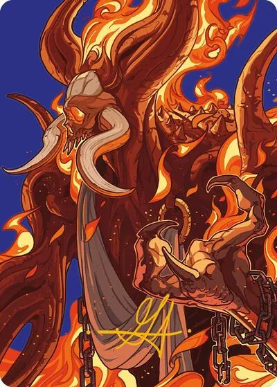 Phlage, Titan of Fire's Fury Art Card - Gold Stamped Signature