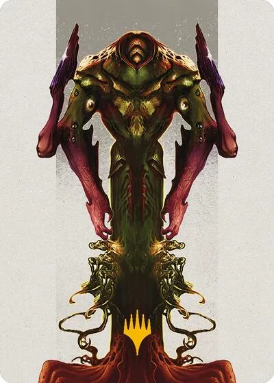Kozilek, the Broken Reality Art Card - Gold Stamped Planeswalker Symb