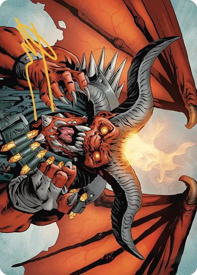 Rakdos, the Muscle Art Card - Gold Stamped Signature