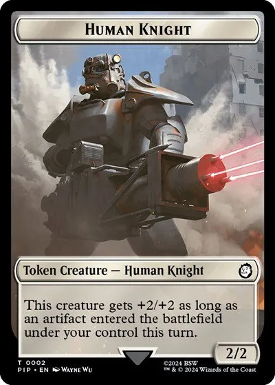 Human Knight // Food (0014) Double-Sided Token