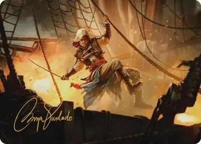 Edward Kenway Art Card - Gold Stamped Signature
