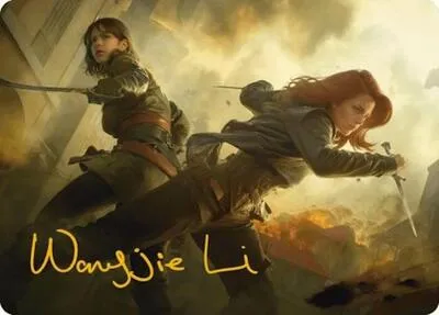 Mary Read and Anne Bonny Art Card - Gold Stamped Signature