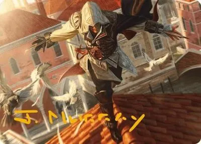 Ezio, Blade of Vengeance Art Card - Gold Stamped Signature