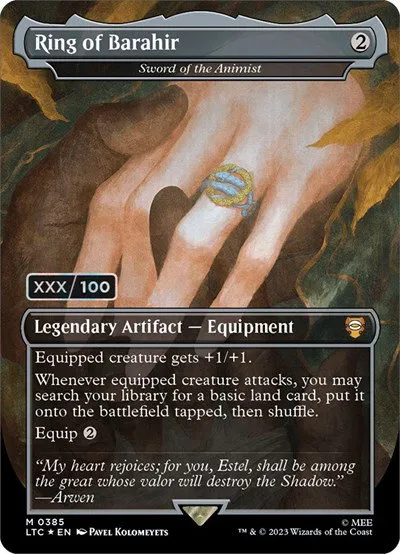 Ring of Barahir - Sword of the Animist - Serial Numbered