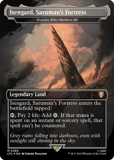 Isengard, Saruman's Fortress - Boseiju, Who Shelters All - Surge Foil
