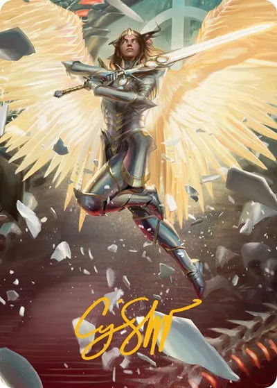 Archangel Elspeth Art Card - Gold Stamped Signature