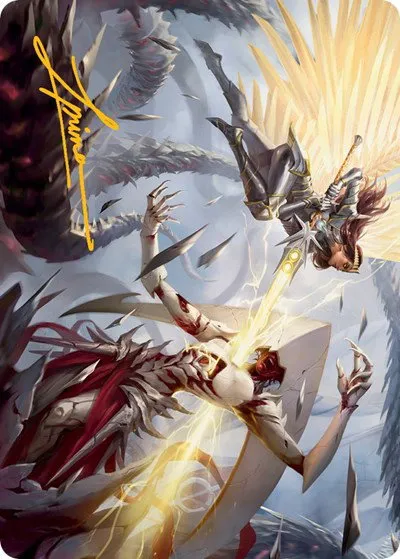 Elspeth's Smite Art Card - Gold Stamped Signature
