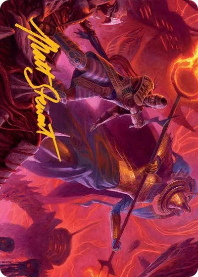 Djeru and Hazoret Art Card - Gold Stamped Signature