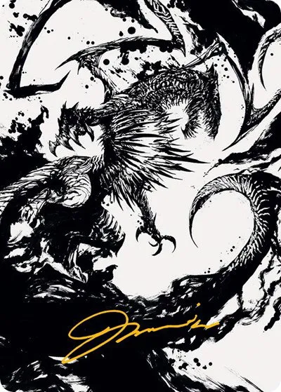 Skithiryx, the Blight Dragon Art Card - Gold Stamped Signature