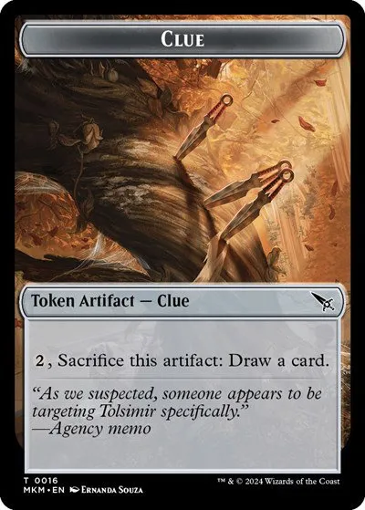 Clue (0016) // A 0043 Double-Sided Token - Foil